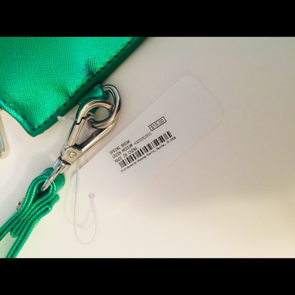 🥰 Charming Charlie wristlet super green Wristlet NWT - Picture 6 of 7